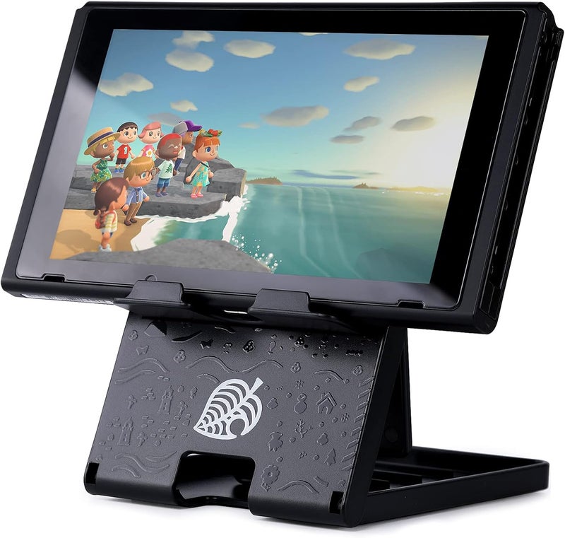 Tscope Switch Stand for Nintendo, for Animal Crossing Adjustable Switch 2 / Lite/OLED Compact Portable Foldable Holder for Nintendo Accessories (Black) - Image 1